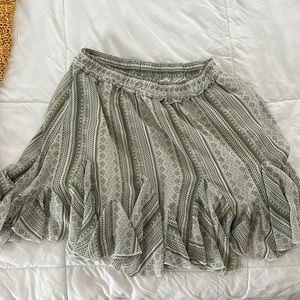 White and green Forever 21 skirt